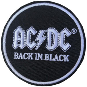 Patch Back In Black Circle (7,8 cm)