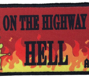 Patch Highway To Hell Flames (5,3 x 10,7 cm)