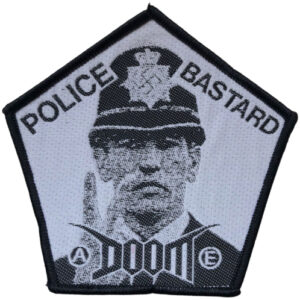Patch Police Bastard Black Border (8,7 x  9,2 cm)