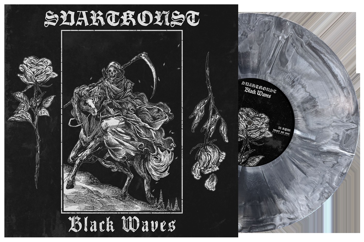 Black Waves (White with Black waves)