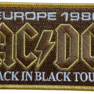 Patch Europe 1980 Back In Black Tour (6,5 x 10,2)